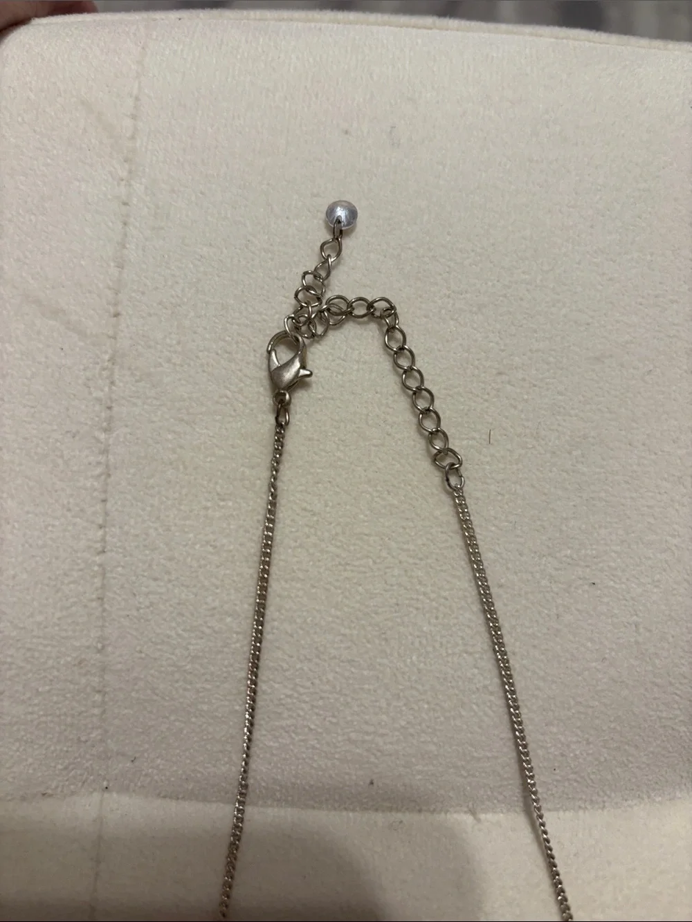 Silver Crystal Pendant Necklace - Clear/Iridescent